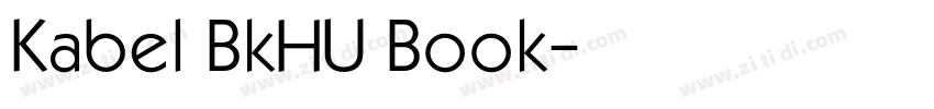 Kabel BkHU Book字体转换